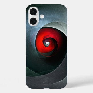 Red Swirl Artistic Modern Abstract Art Pattern #19 iPhone 16 Plus Case