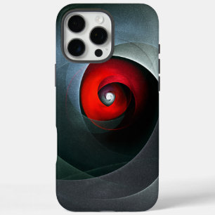 Red Swirl Artistic Modern Abstract Art Pattern #19 iPhone 16 Pro Max Case