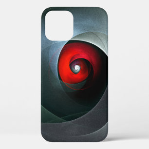 Red Swirl Artistic Modern Abstract Art Pattern #19 iPhone 12 Case