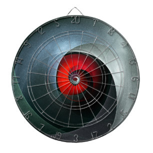 Red Swirl Artistic Modern Abstract Art Pattern #19 Dartboard