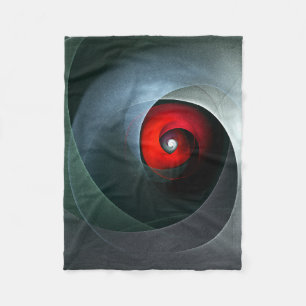 Red Swirl Artistic Modern Abstract Art Pattern #19 Fleece Blanket