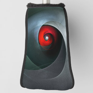 Red Swirl Artistic Modern Abstract Art Pattern #19 Golf Head Cover