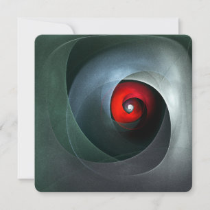 Red Swirl Artistic Modern Abstract Art Pattern #19 Invitation