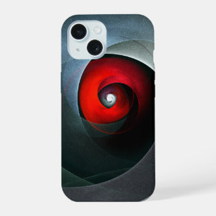 Red Swirl Artistic Modern Abstract Art Pattern #19 iPhone 15 Case