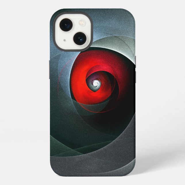 Red Swirl Artistic Modern Abstract Art Pattern #19 iPhone Case (Back)
