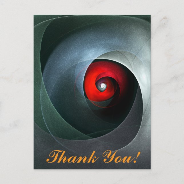 Red Swirl Artistic Modern Abstract Art Pattern #19 Postcard (Front)