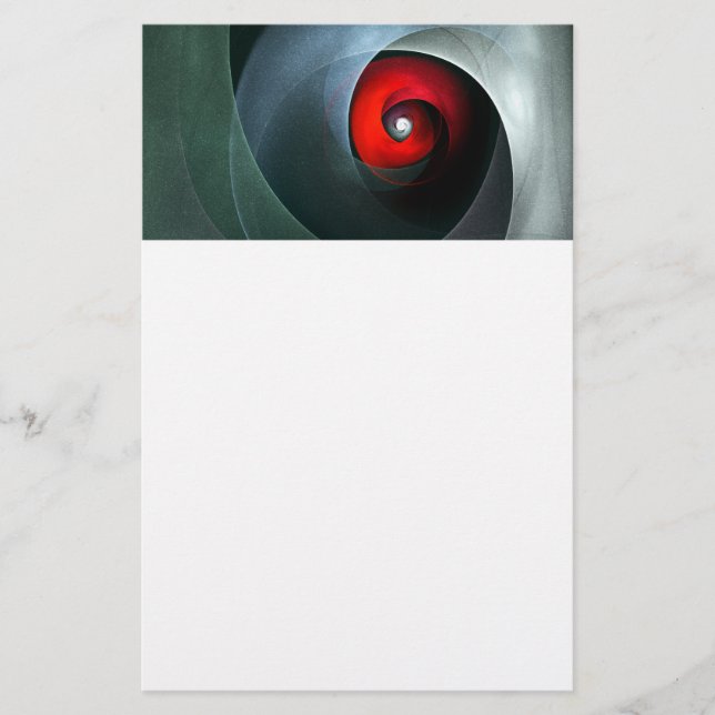 Red Swirl Artistic Modern Abstract Art Pattern #19 Stationery (Front)
