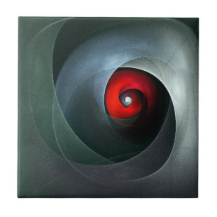 Red Swirl Artistic Modern Abstract Art Pattern #19 Tile