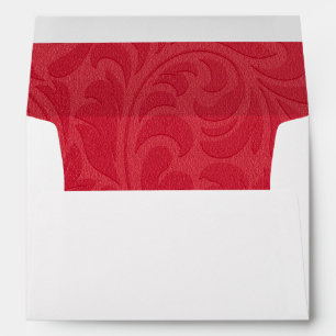Red Swirl Christmas Greeting Card Envelopes