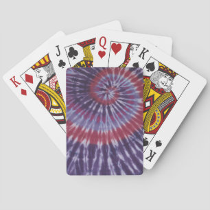 Red Swirl Tie Dye Bicycle Playing Cards