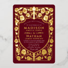 Red Sword Shield Medieval Monogram Wedding