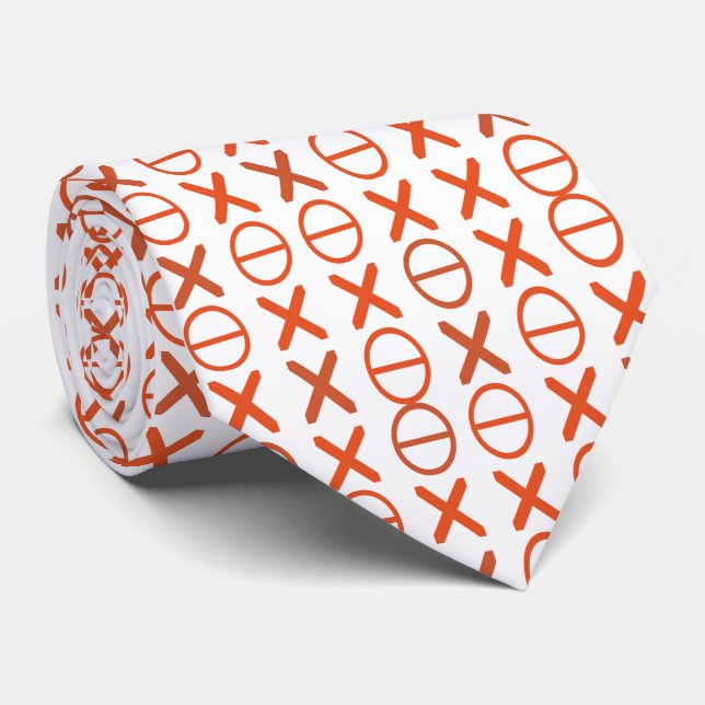 Red Symbols Code Strings on any Colour Tie (Rolled)