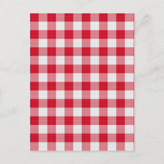 red table cloth postcard