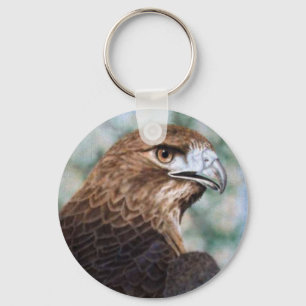 Red-tail Hawk airbrush Keychain