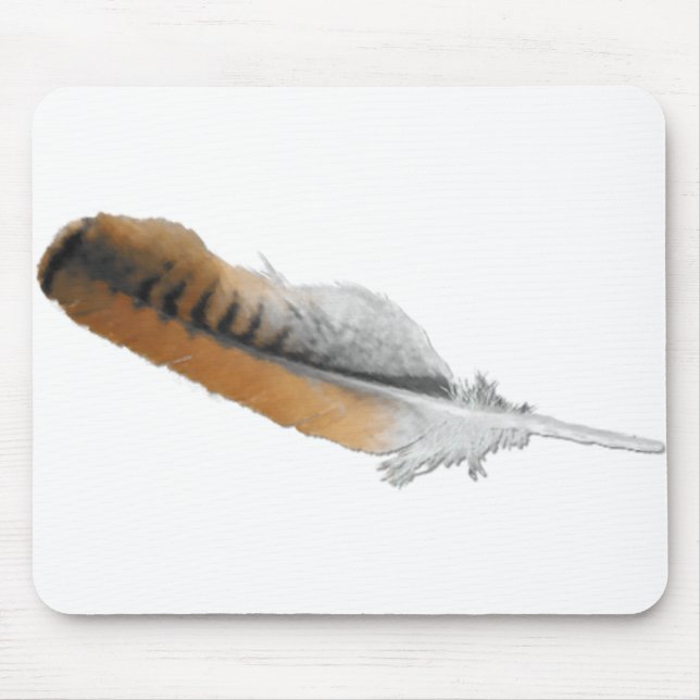 Red-tail Hawk feather Mouse Pad (Front)