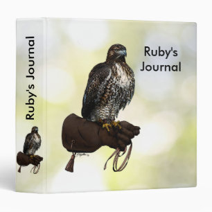Red-tail Hawk on Glove Binder