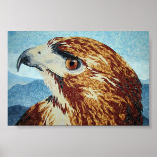 Red-tail Hawk-textile Poster