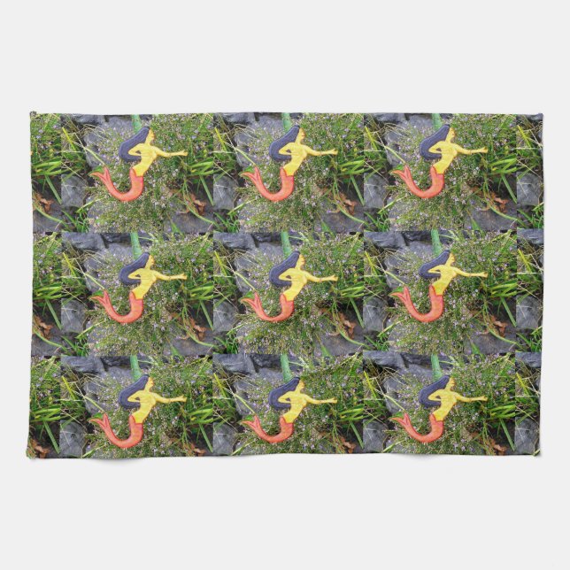 red-tail sirena mermaids kitchen towel (Horizontal)