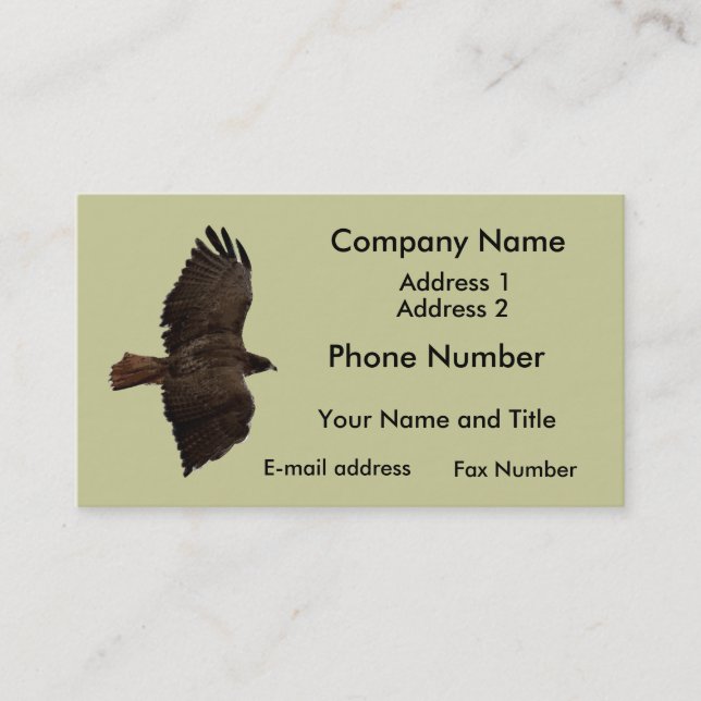 Red-tail sketch business card (Front)