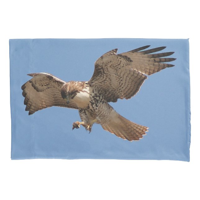 Red Tailed Hawk Bird Animal Wildlife Pillowcase (Front)