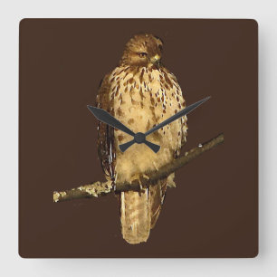Red-Tailed Hawk Clock