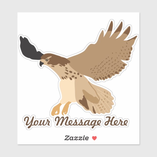 Red-Tailed Hawk in Flight Personalized (Sheet)