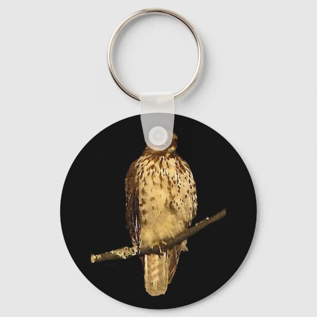 Red Tailed Hawk Keychain (Front)