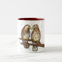 Red-Tailed Hawk Love Birds Snow Birdwatching