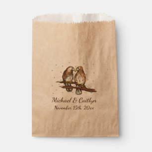 Red-Tailed Hawk Love Birds Wedding Anniversary Favour Bag