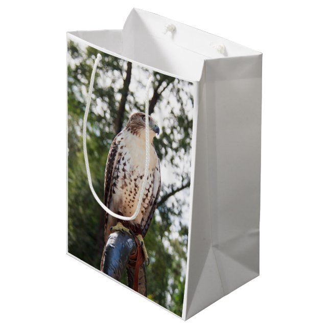 Red-Tailed Hawk Medium Gift Bag (Front Angled)