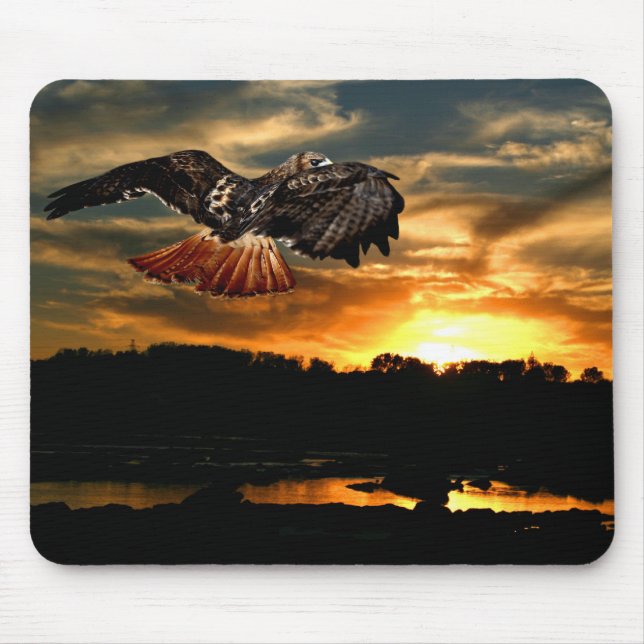 Red tailed hawk mouse pad (Front)
