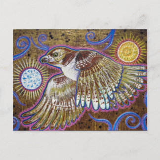 Red-Tailed Hawk Painting Postcard