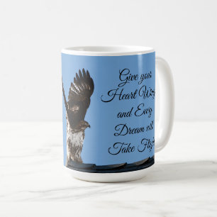 Red-Tailed Hawk Taking Flight Inspirational Coffee Mug