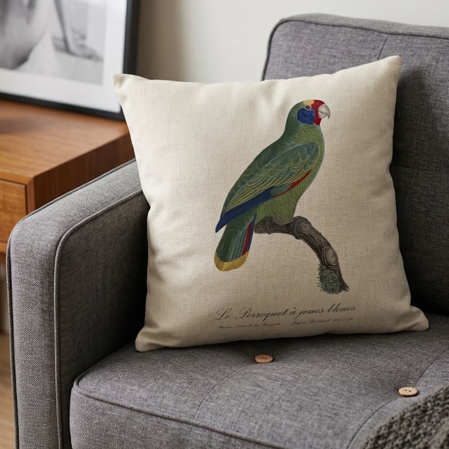 Red-Tailed Parrot Amazon, Amazona Brasiliensis Throw Pillow (Red-Tailed Parrot Amazon, Amazona Brasiliensis. Throw Pillow)
