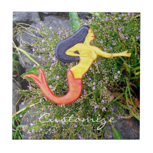 red-tailed sirena mermaid tile