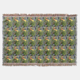 red-tailed sirena mermaids green throw blanket