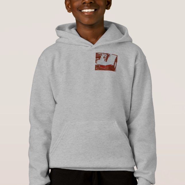 Red "Take to the Road" Graphic Hoodie (Front)