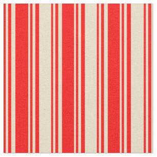 Red & Tan Lines Fabric