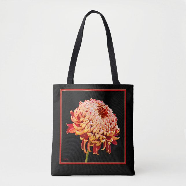 Red& Tan Mum All-Over-Print Tote (Front)
