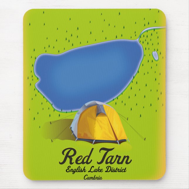 Red Tarn English Lake District map Mouse Pad (Front)