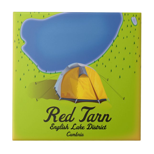 Red Tarn English Lake District map Tile (Front)