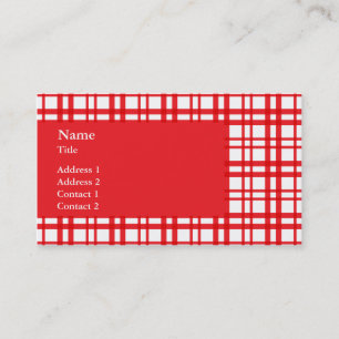 Red Tartan Business Card