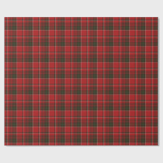 Red tartan chequered pattern wrapping paper