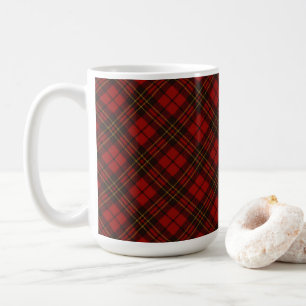 Red tartan Christmas plaid winter holidays pattern Coffee Mug