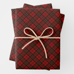Red tartan Christmas plaid winter holidays pattern Wrapping Paper Sheet