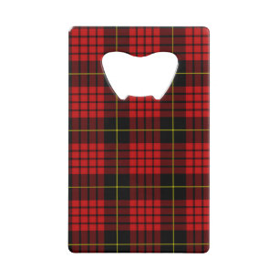 Red Tartan Credit Card Bottle Opener