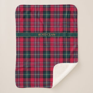Red Tartan (customizable) Sherpa Blanket