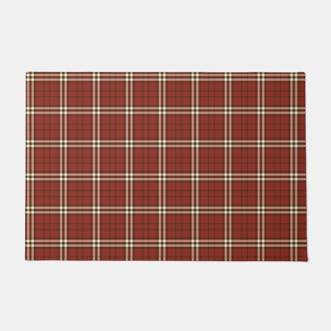 Red Tartan Doormat (Front)