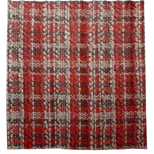 Red Tartan Fabric: Textured Background