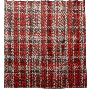 Red Tartan Fabric: Textured Background
